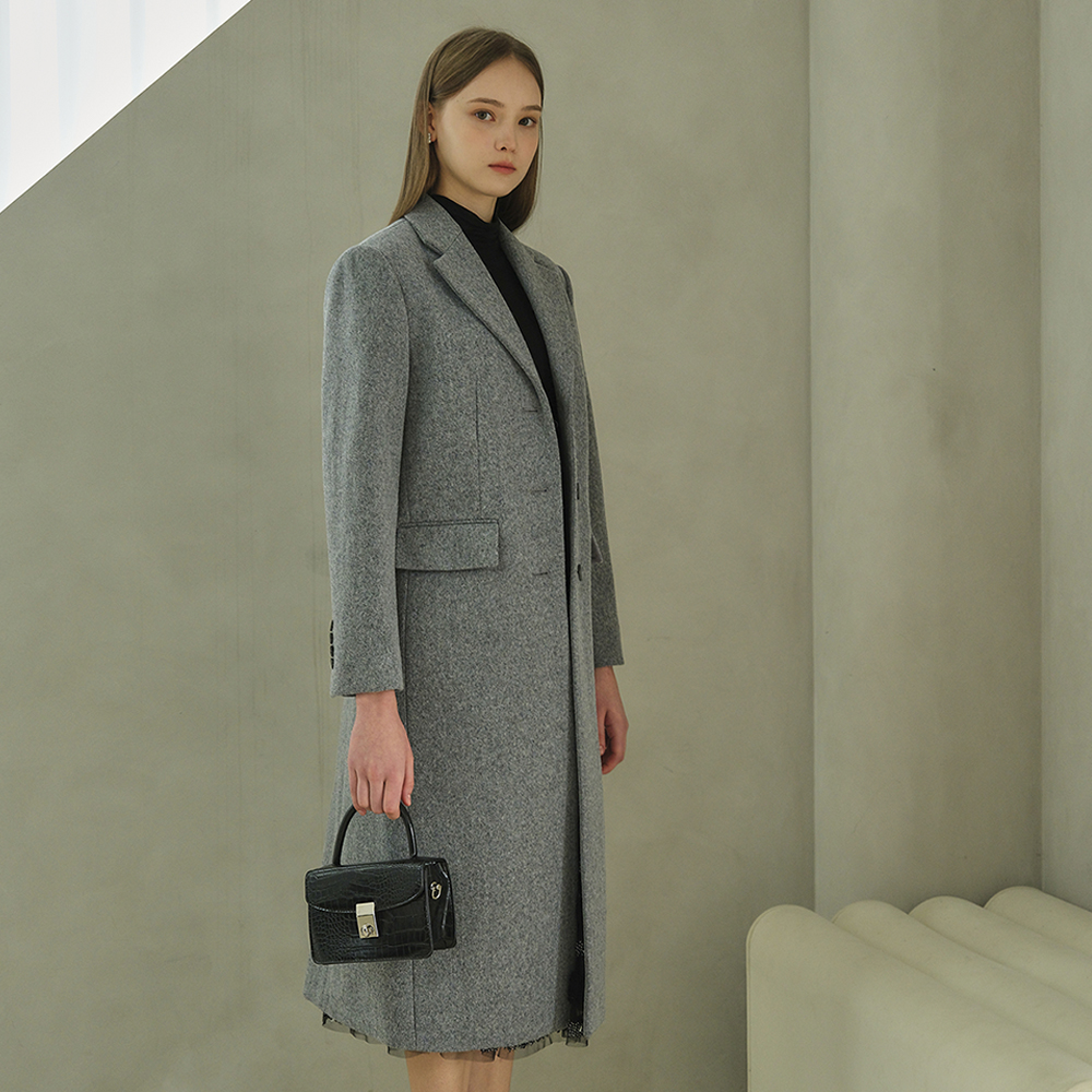 HAILEY Single tailored coat (AW Hainsworth)_grey 이미지 4