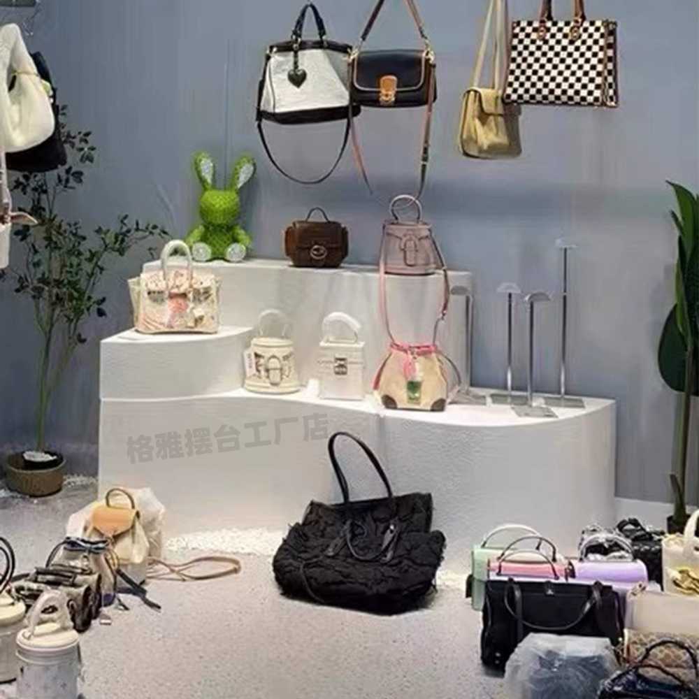 계단식 진열대 매대 수납장 가방 대형 쇼케이스 매장 120cm - 상세 이미지 2