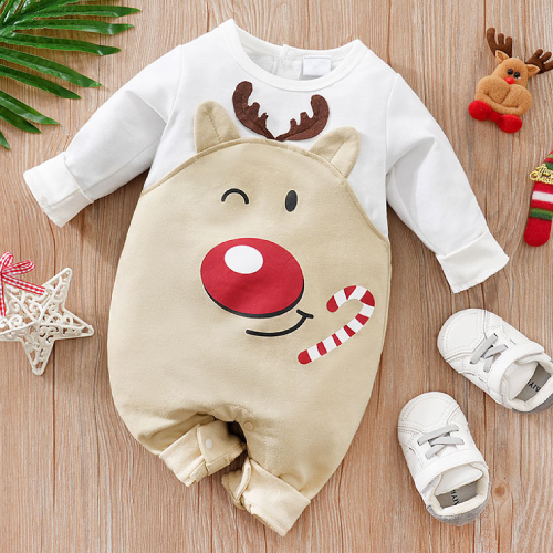 허그미루돌프 아기 산타옷 신생아 크리스마스 옷 아기롬퍼 6개월 돌 50일 백일 바디수트 선물 유아