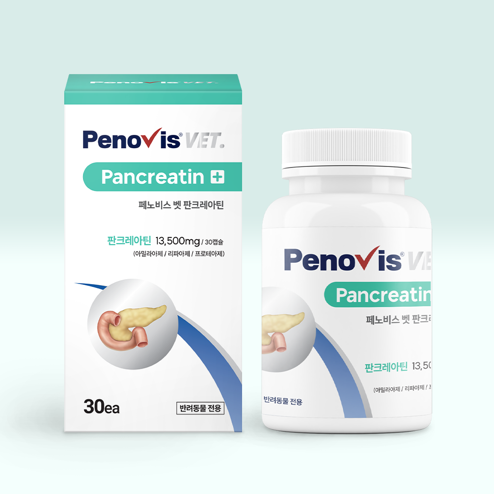 페노비스 고양이 강아지 췌장 보조제 소화 효소 소화불량 캡슐 췌장영양제 판크레아틴
