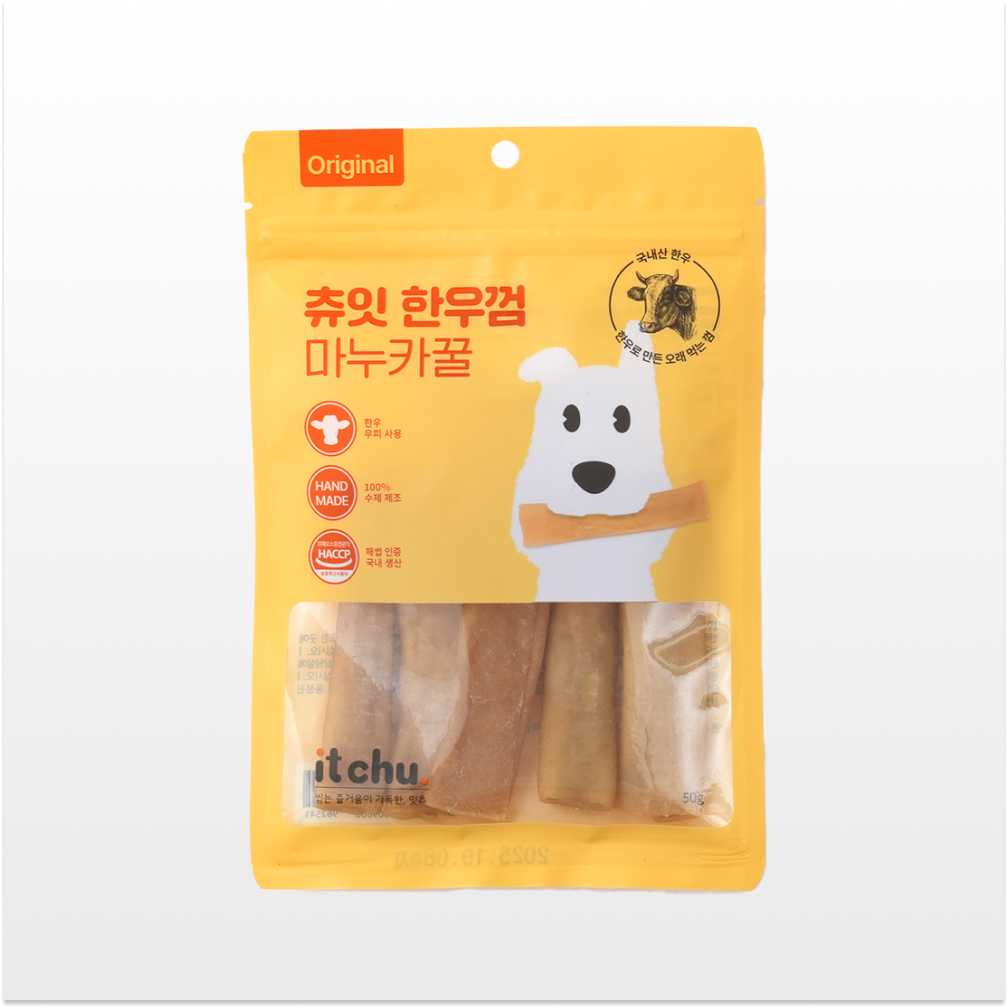 츄잇 한우껌 강아지 오래먹는 간식 개껌 소가죽 이갈이 간식 50g, 1개 - 상세 이미지 4
