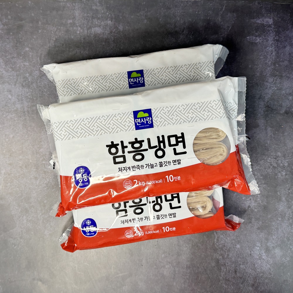 면사랑 함흥냉면 사리 물 비빔 냉면 사리 2kg, 6개
