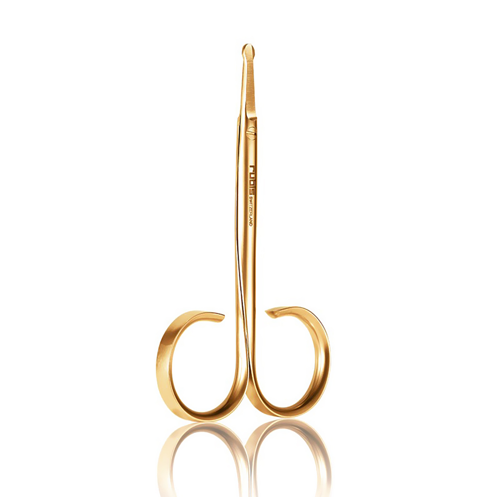 루비스 PRESTIGE SCISSORS ROUNDED DUCK GOLD 1F009 (콧털가위) - 메인 이미지