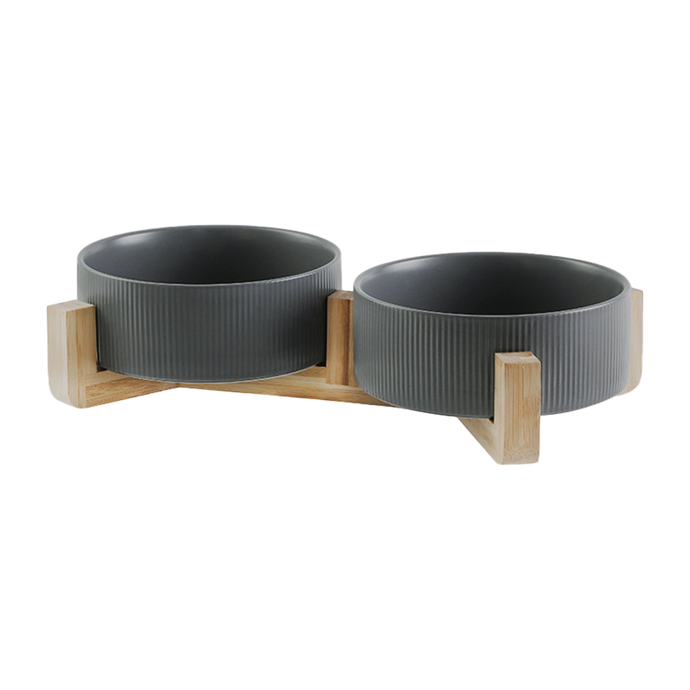 강아지밥그릇 고양이물그릇 개밥그릇 1구 대형견 애견식기 도자기 받침대세트