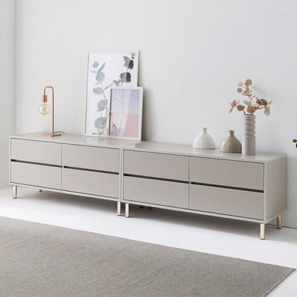 2단 TV 다이 거실장 2400 낮은 텔레비전 받침대 티비 서랍장 예쁜 거실 티브이 고급