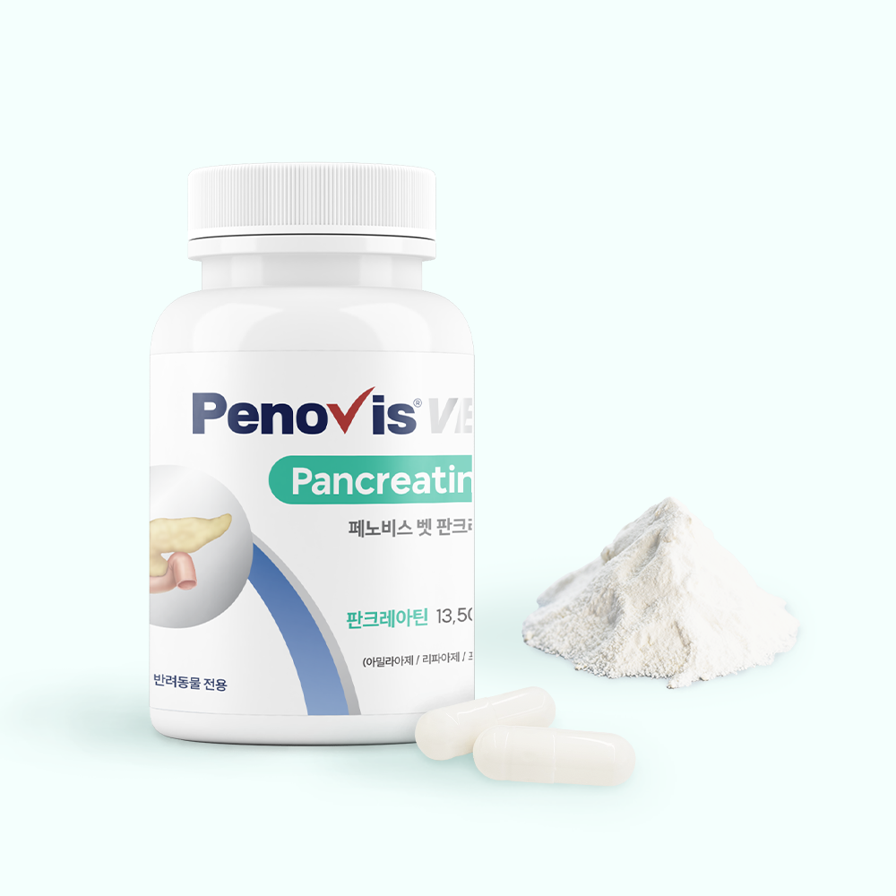 페노비스 고양이 강아지 췌장 보조제 소화 효소 소화불량 캡슐 췌장영양제 판크레아틴