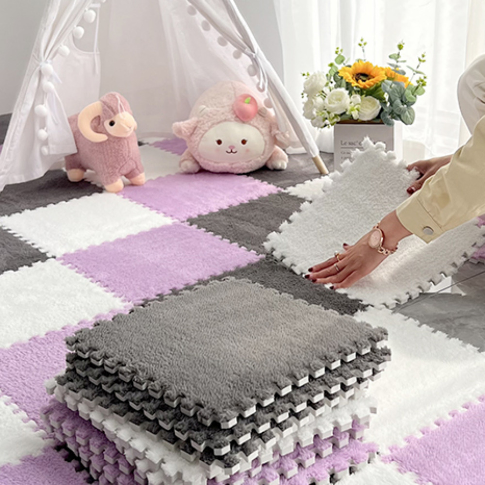 뽀글이 퍼즐 매트 층간소음 냉기차단 잘라쓰는 조립 블럭 매트