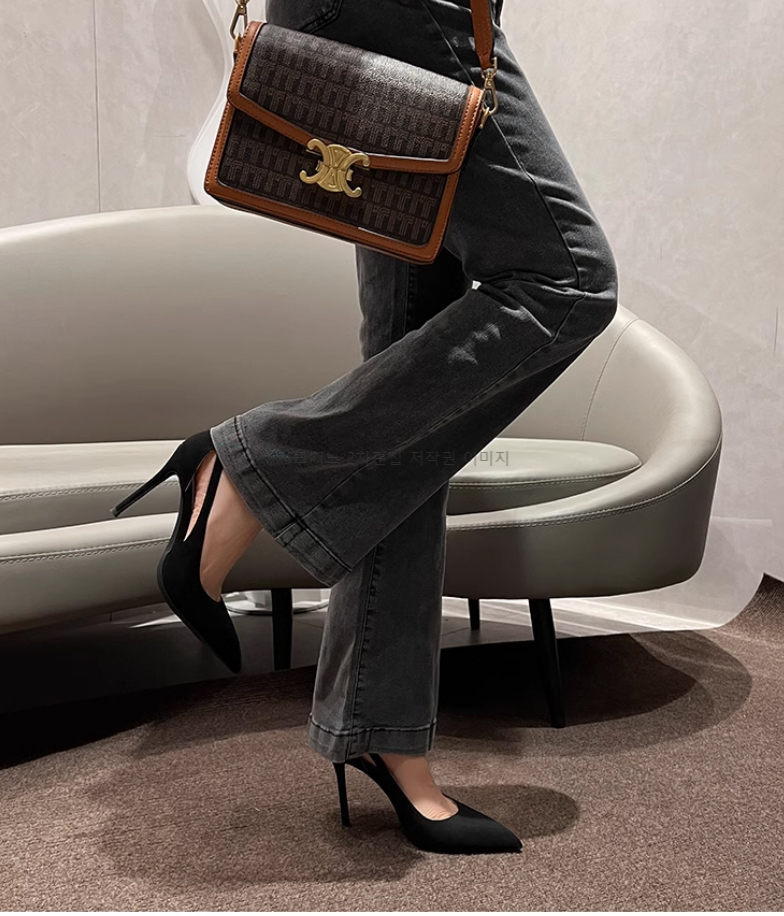 세루카 6,8,10cm 스웨이드 스틸레토 발목 스트랩 힐 1color 상세 이미지 8
