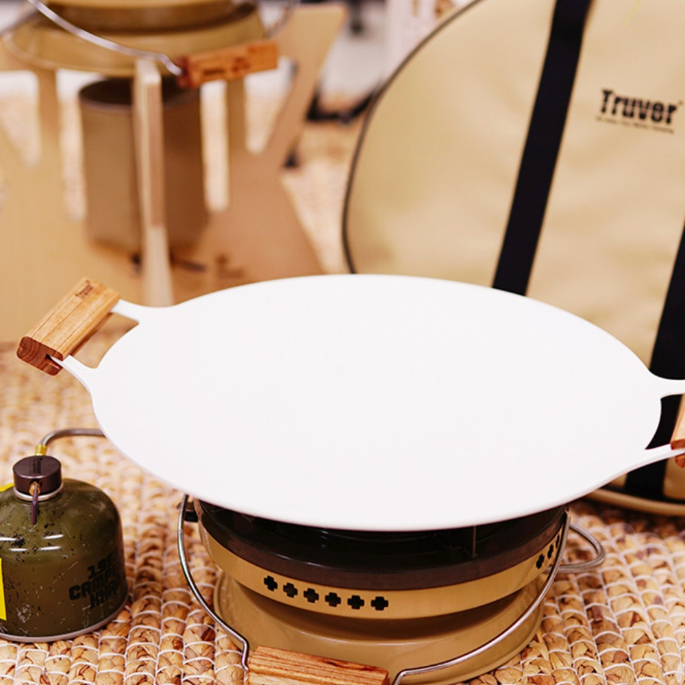 트루버 우유니 그리들 케이스 손잡이 포함 컬러 캠핑 고기 불판 솥뚜껑 삼겹살 그릴 팬