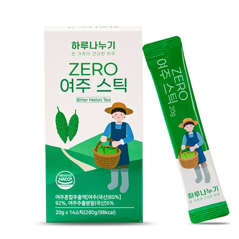 하루나누기 여주즙 여주차 바나바잎 함유 20g X 14포 - 상품 이미지