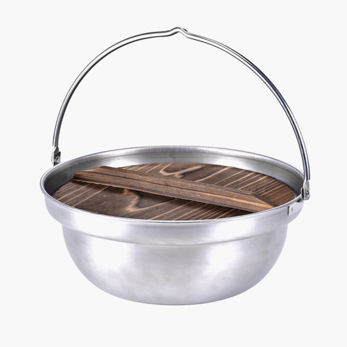 유니프레임 전골 냄비 30cm 뚜껑 세트 타키비 나베 스테인레스 팟