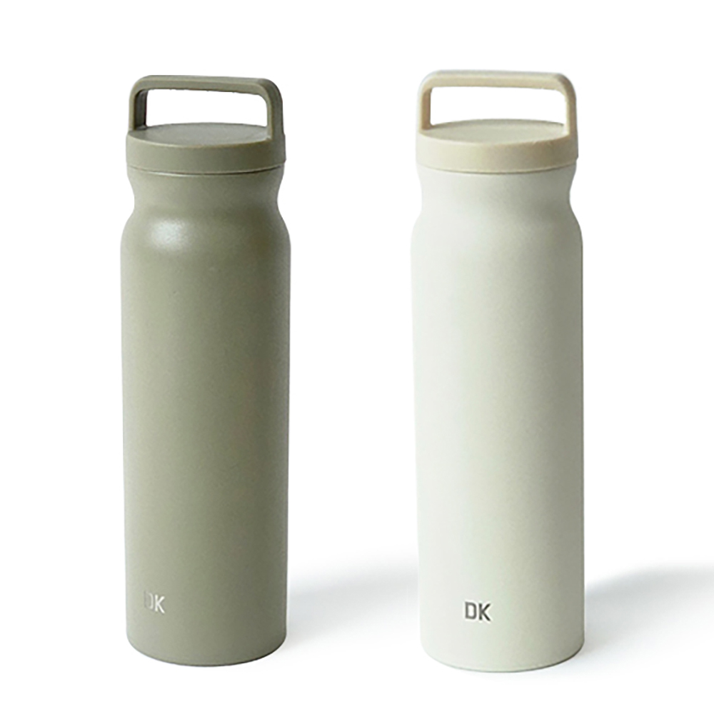 각인텀블러 DK손잡이텀블러 780ml 아이보리 카키 휴대용가방 보온물병 - 상품 이미지