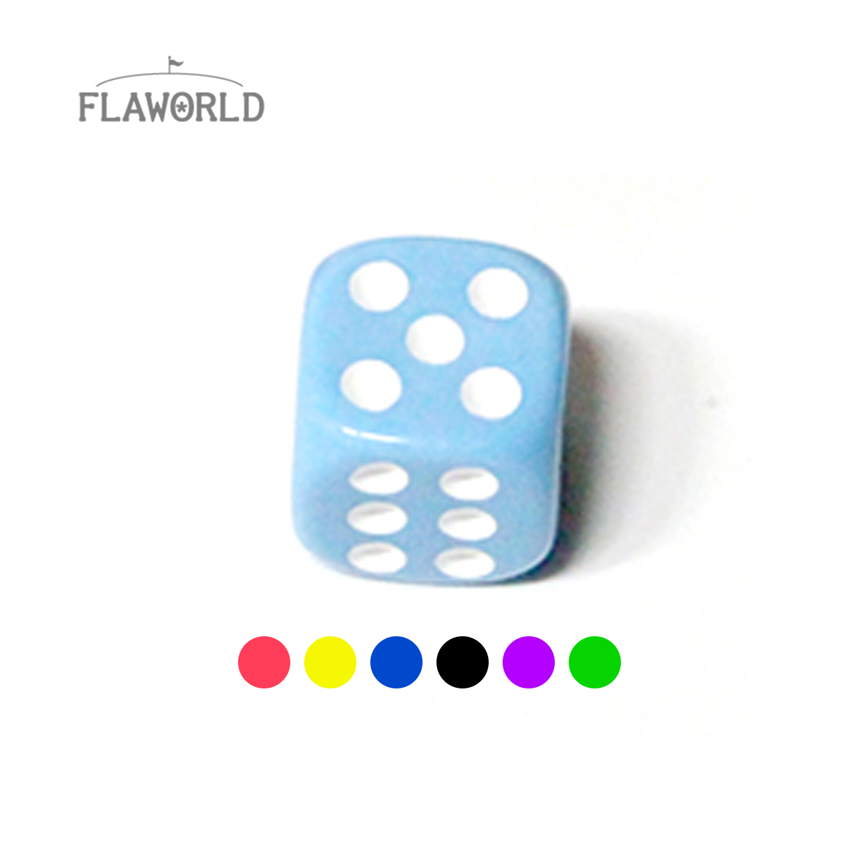 색깔 주사위 컬러 다이스 보드게임 1.4cm (14mm) 6면 6각 제품 이미지