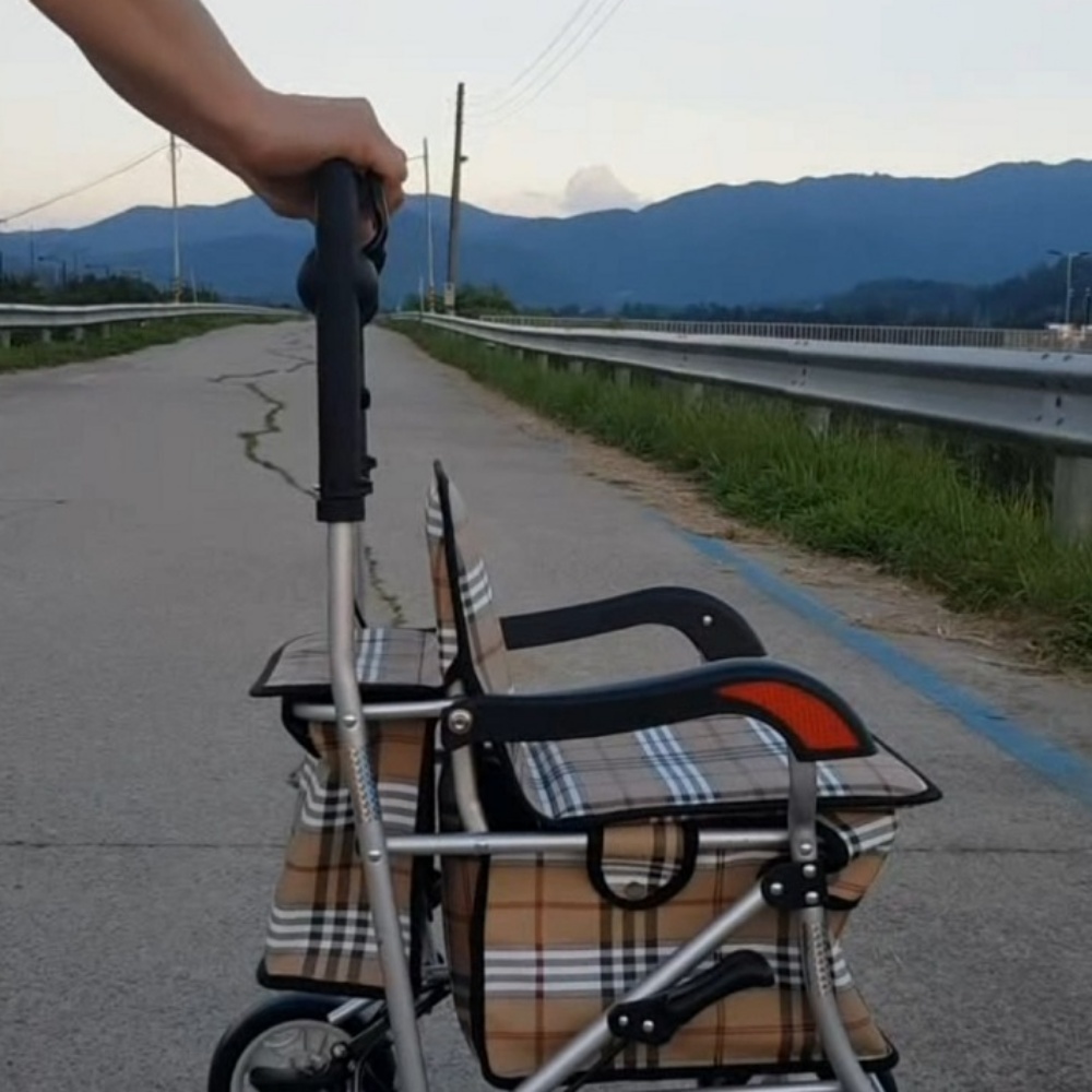 보행보조용의자차 어르신보행기 할머니유모차 이미지 6