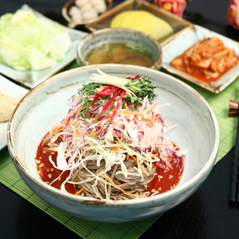 엄지식품 엄지 메밀 냉면 사리 물 비빔 냉면 2kg, 1개