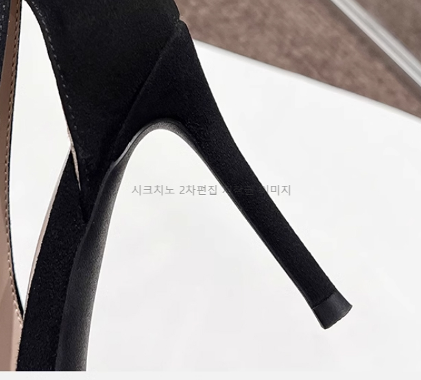 세루카 6,8,10cm 스웨이드 스틸레토 발목 스트랩 힐 1color 상세 이미지 13