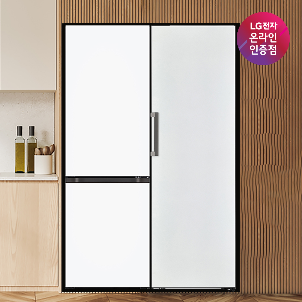 LG 컨버터블 패키지 오브제컬렉션 Q343MHHF33+Z321AA3C 김치냉장고 냉장고 양문형 2도어 빌트인 냉장고 668L