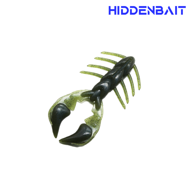 히든베이트 텔레스토 호그웜 배스웜 배스루어 H006 GRAY RED BLACK, 8.9cm - 상세 이미지 4