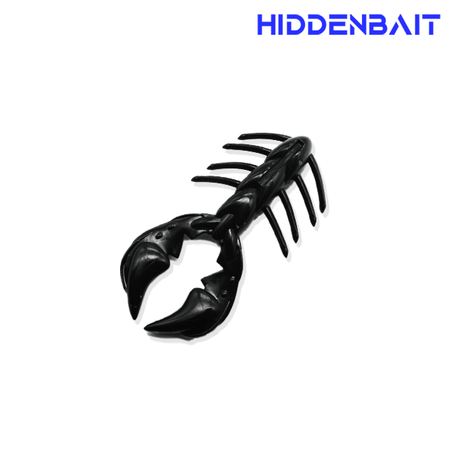 히든베이트 텔레스토 호그웜 배스웜 배스루어 H006 GRAY RED BLACK, 8.9cm - 상세 이미지 2