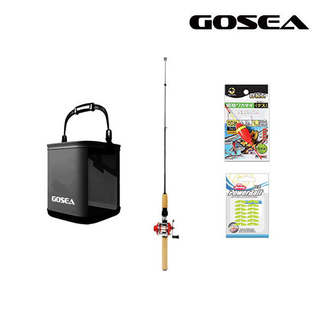 GOSEA 빙어 낚시 두레박 세트 GSF-12 얼음 낚시대 미니 릴 미끼 1인 - 상세 이미지 3