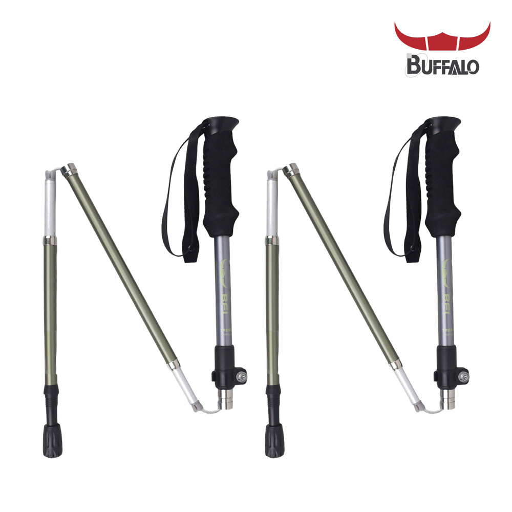 버팔로 마운틴 폴딩 5단등산스틱 2개1세트 7075 국내생산