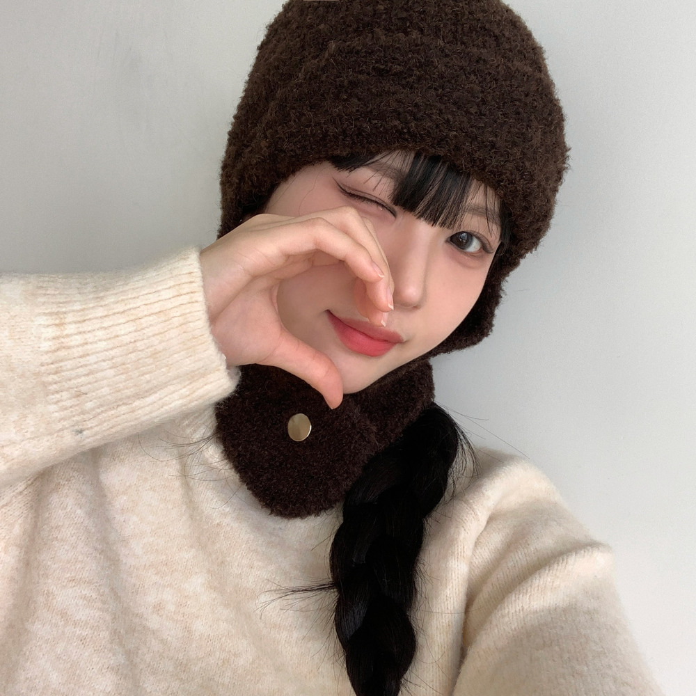 [왕따뜻] 아먼더 부클 겨울 니트 귀마개 귀도리 귀달이 방한 보온 트루퍼햇 군밤 뜨개 모자 상세 이미지 21