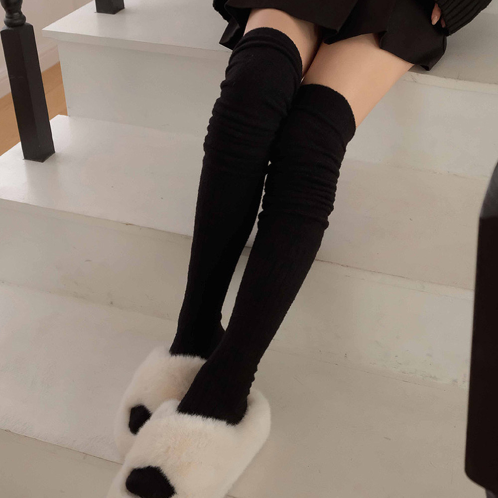 2type 루즈 셔링 니하이삭스 부츠 양말 오버니삭스 - 상세 이미지 2