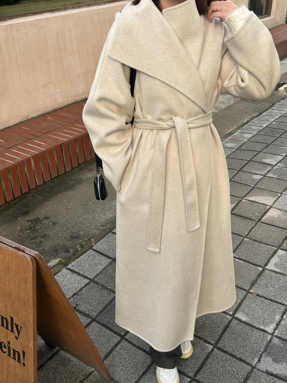 [Fabrit made](바로배송) 샌드 숄카라 핸드메이드 롱 코트 (오트밀) 상세 이미지 18