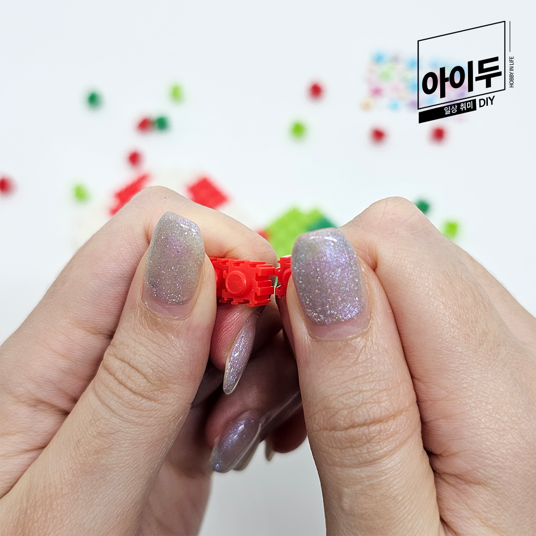 아이두DIY 미니블럭 크리스마스 빨간리본 징글벨 디폼블럭 만들기 - 상세 이미지 3