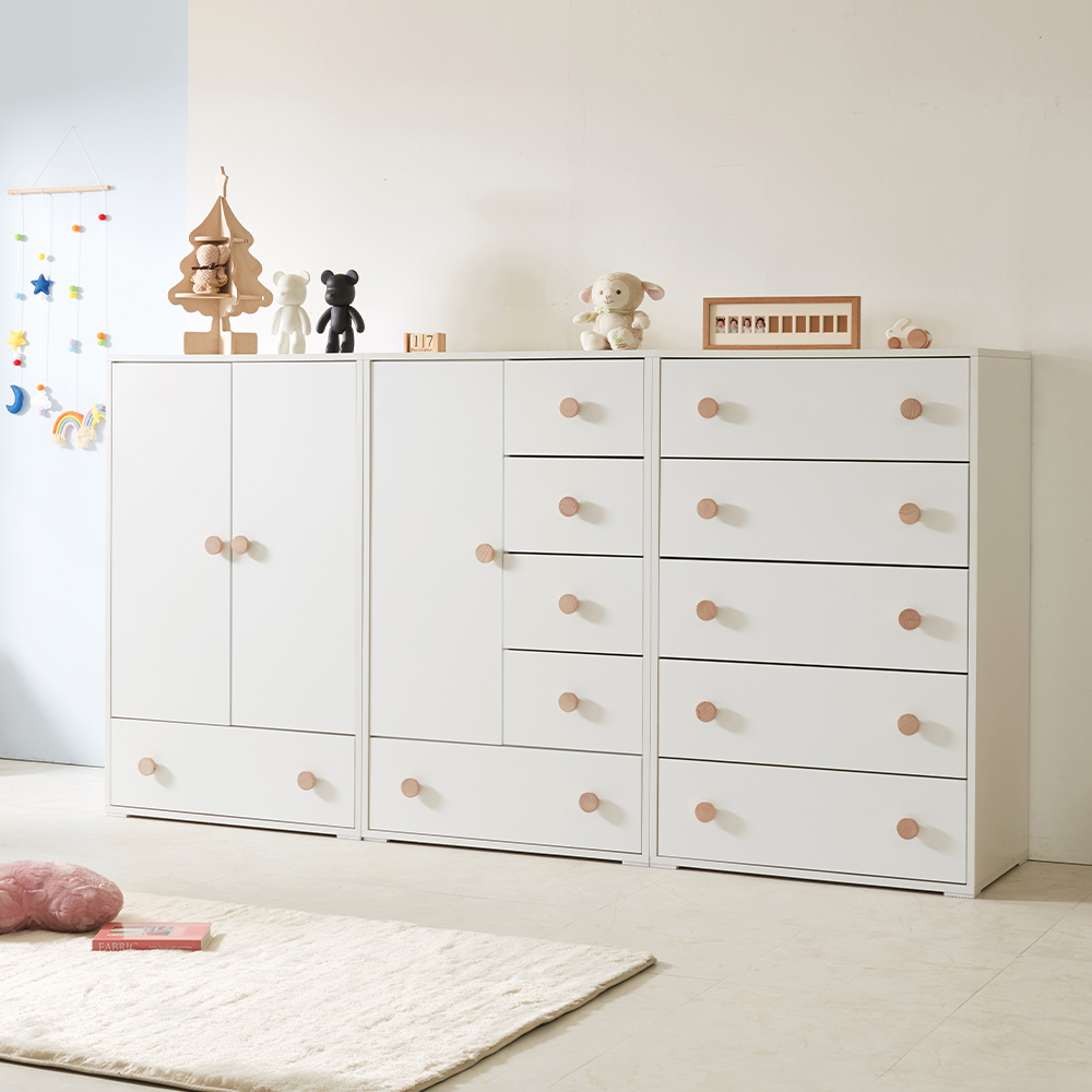 애기옷장 아이방 유아 아이 키즈옷장 아기 어린이 주니어 800x500x1250mm, 미카엘 5단서랍 화이트