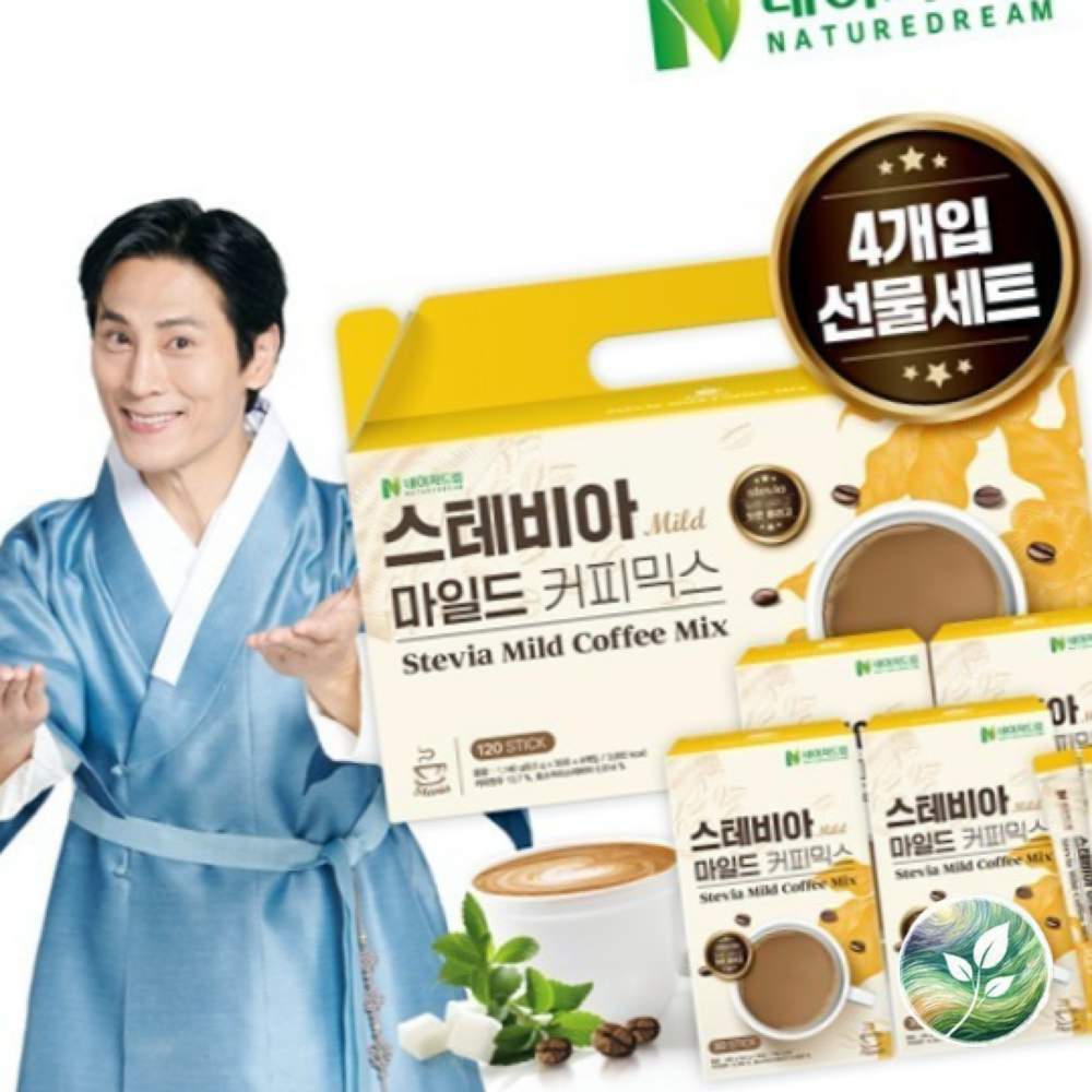 스테비아 네이처드림 제로슈가 마일드 커피믹스 100포x4박스 9.5g : 청초들마켓텐