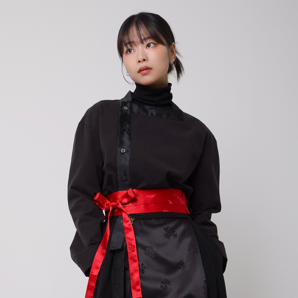 생활한복 용린 방령깃 단작고름 셔츠저고리 : 다래원한복