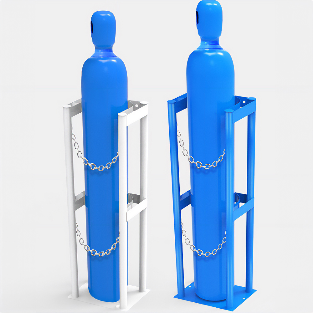 더우글 가스통 거치대 가스 용기 보관 산소통 보관함 전도방지 3병용 이미지 3