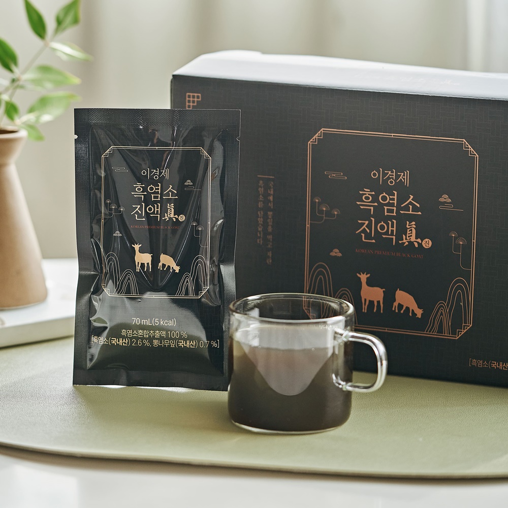 (총 2박스 60포 2개월분) 이경제 흑염소 진액 진 엑기스 즙 이경재 국내산 리뉴얼 70ml 30포, 2개