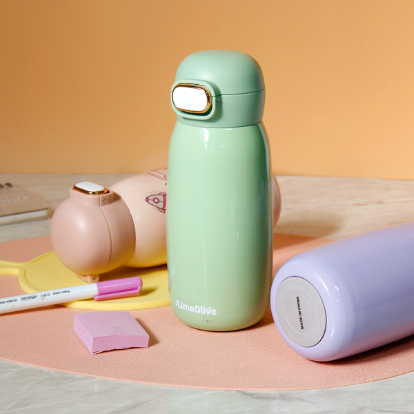 파스텔 원터치 보온병 2개 골라담기 어린이 물병 캠핑 보온 보냉 350ml - 상세 이미지 4