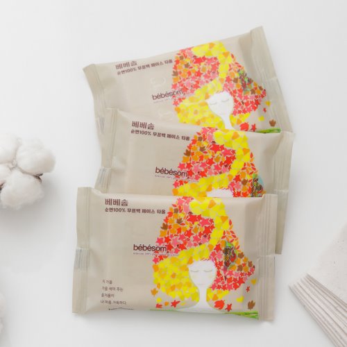 [국내제조] 여행용 일회용수건 10매 신생아 순면 건티슈
