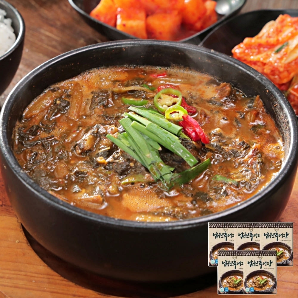 한탕 남원 추어탕 700g 5팩 국내산 미꾸라지 기력황제 즉석국 즉석탕 즉석조리식품 - 메인 이미지