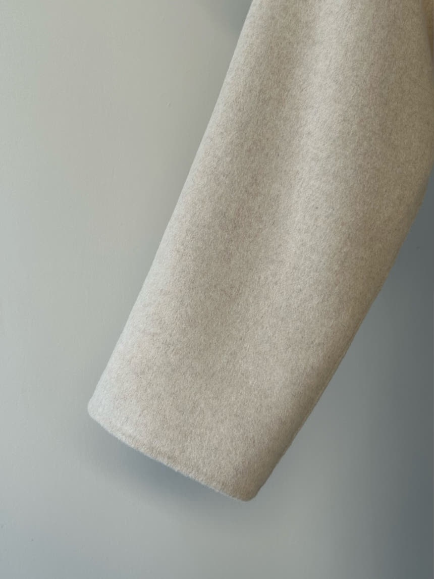 [Fabrit made](바로배송) 샌드 숄카라 핸드메이드 롱 코트 (오트밀) 상세 이미지 60