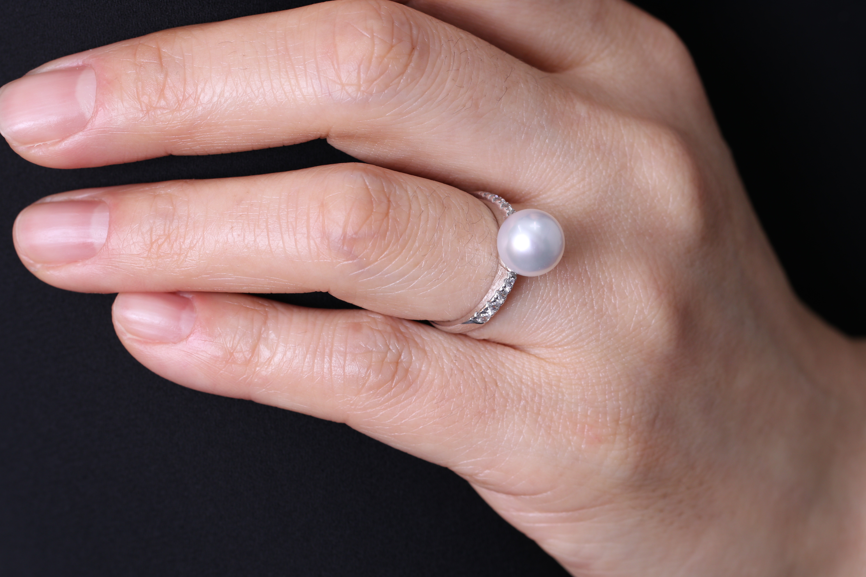 자이 돋보이는 9 - 10mm 14K 18K 해수 아코야 진주반지 AAA+ - 상세 이미지 5