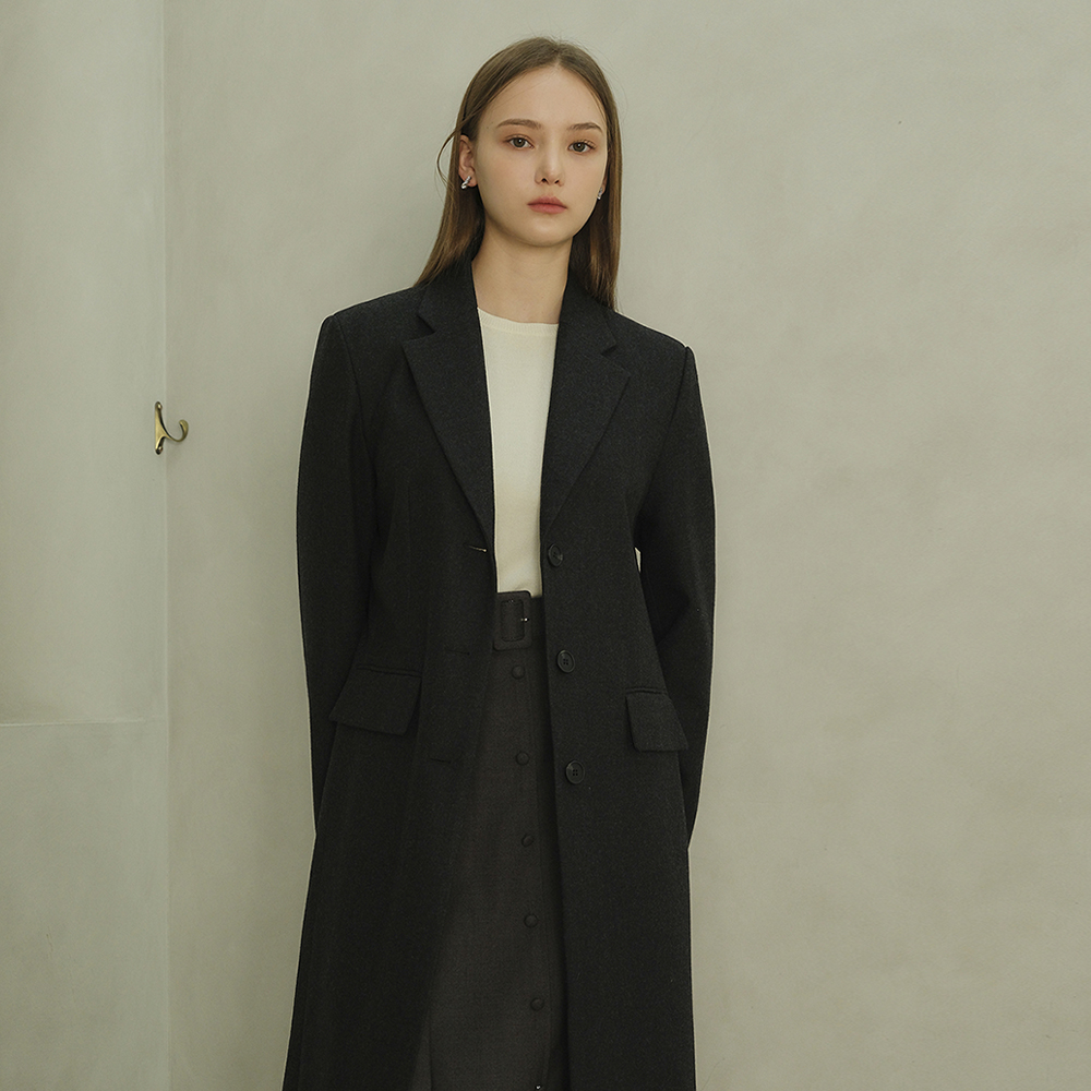 HAILEY Single tailored coat (Alfred Brown)_charcoal 이미지 3