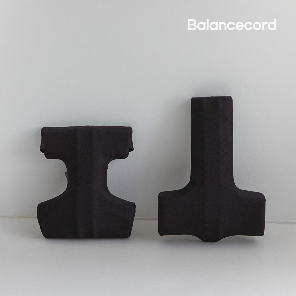 [SET] 발란스코드 카이로프랙틱쿠션D 자동차 허리 차량용 등받이 여행용 + 카이로프랙틱쿠션 허리쿠션 등쿠션 등받이쿠션 의자쿠션