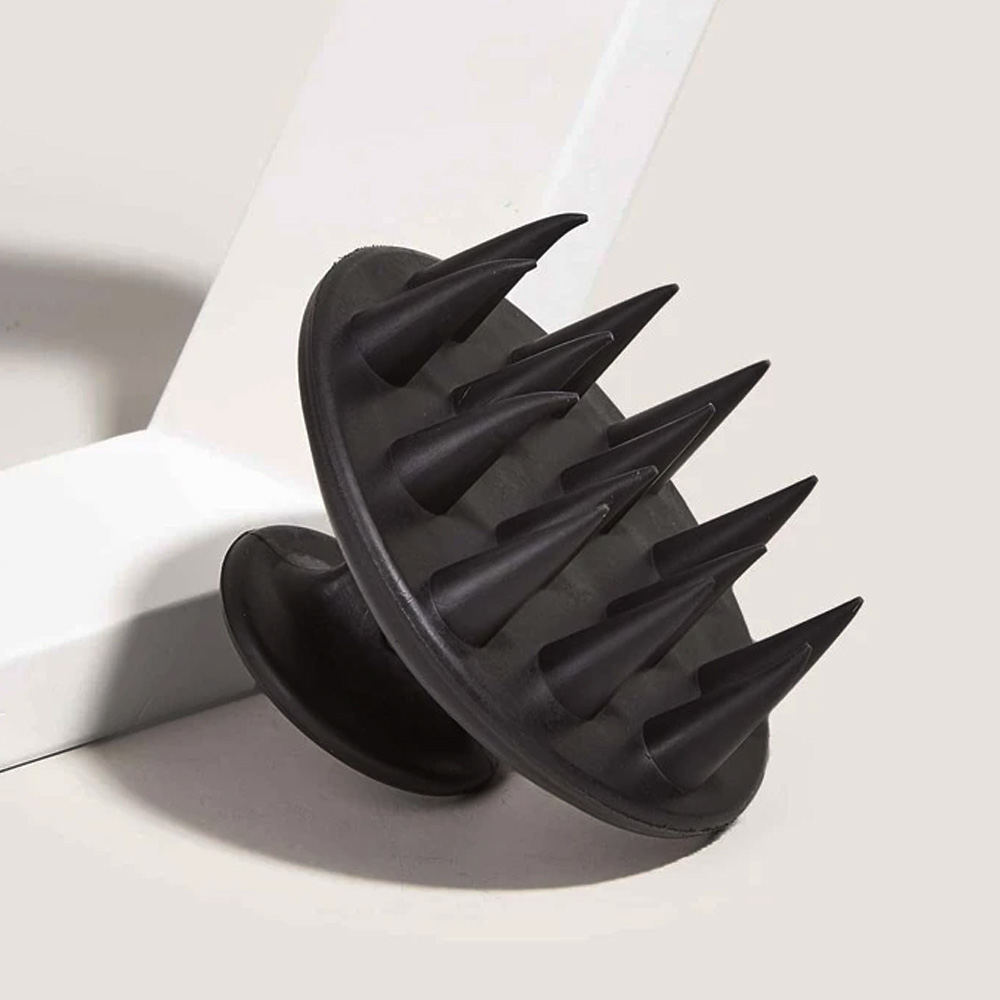 와키사키 샴푸브러쉬 두피 마사지 실리콘 브러쉬 2개입 블랙