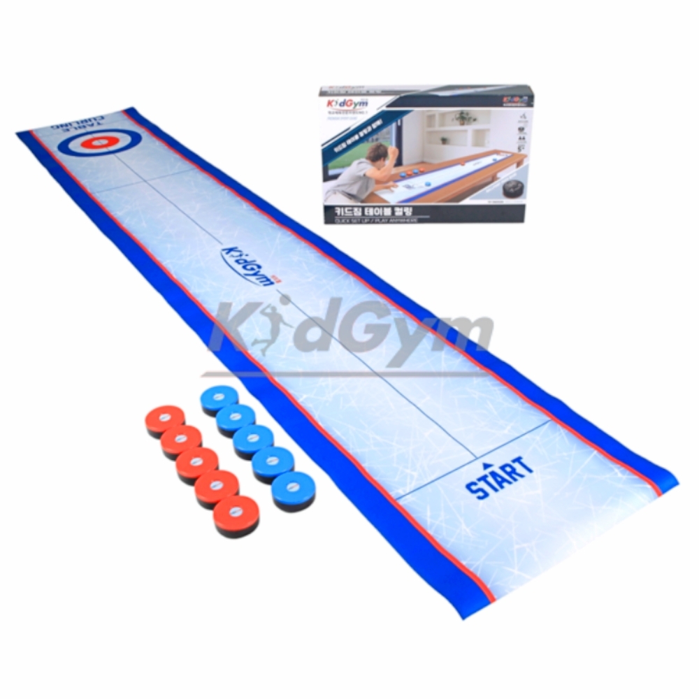 레저스포츠 소근육놀이컬링게임 추억놀이가족게임미니컬링 10개 1개 33x183cm - 상품 이미지