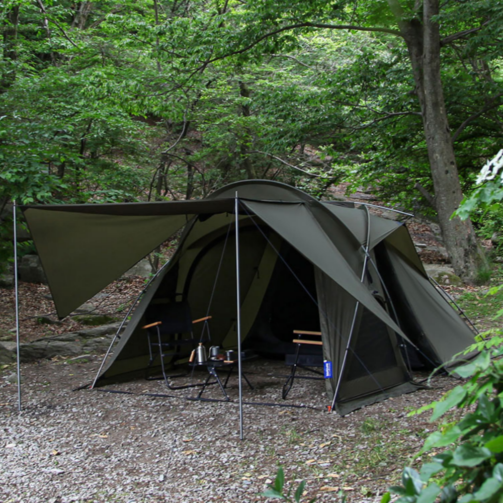 블루폴 아우라 텐트 세미 리빙쉘 돔 캠핑텐트 모스카키