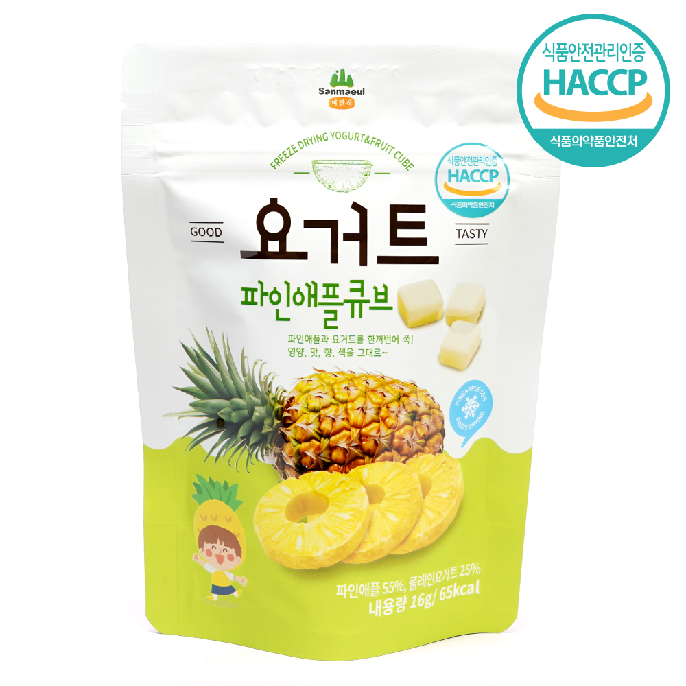 요거트 파인애플 큐브 파우치 (16g) 아이간식
