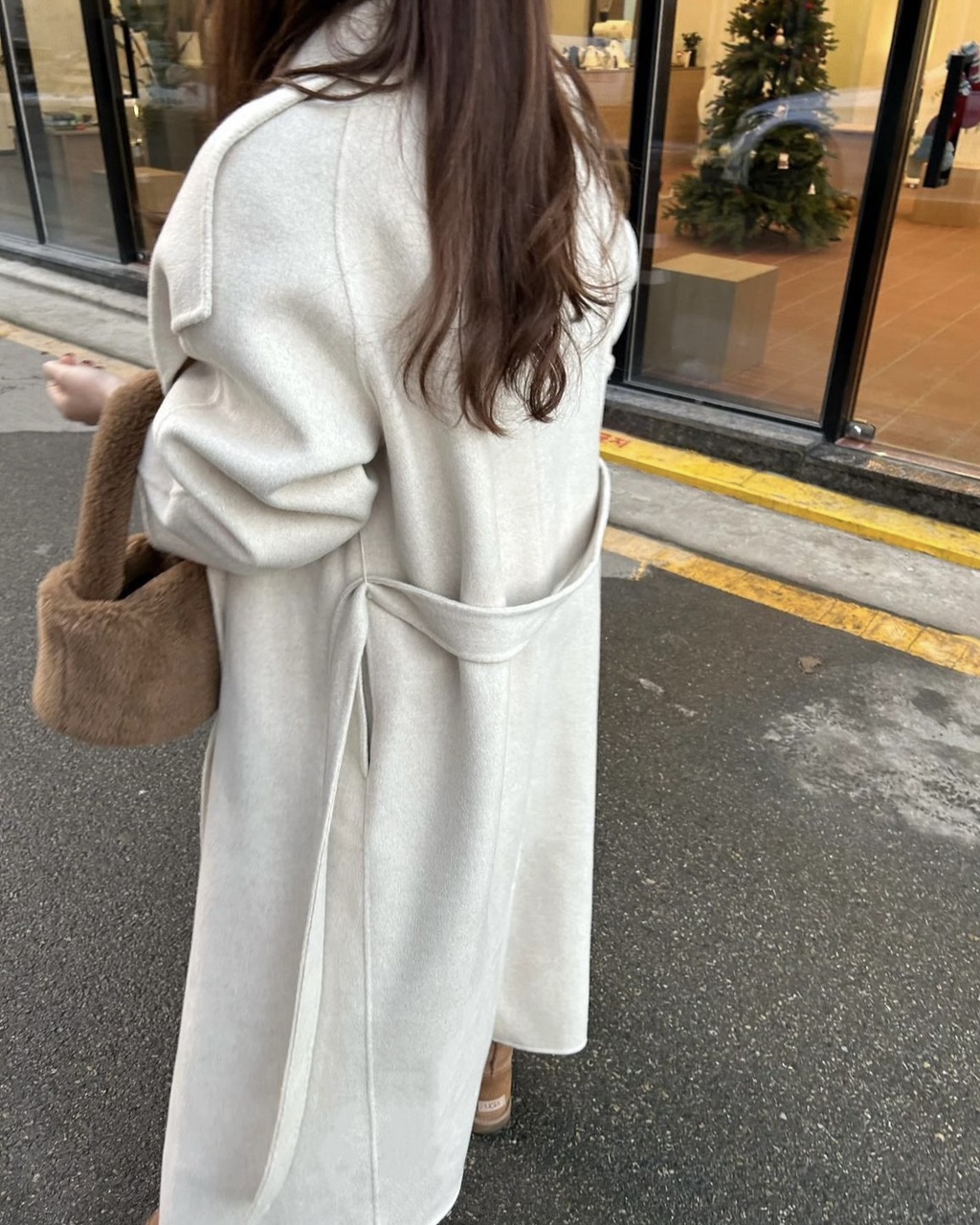[Fabrit made](바로배송) 샌드 숄카라 핸드메이드 롱 코트 (오트밀) 상세 이미지 25