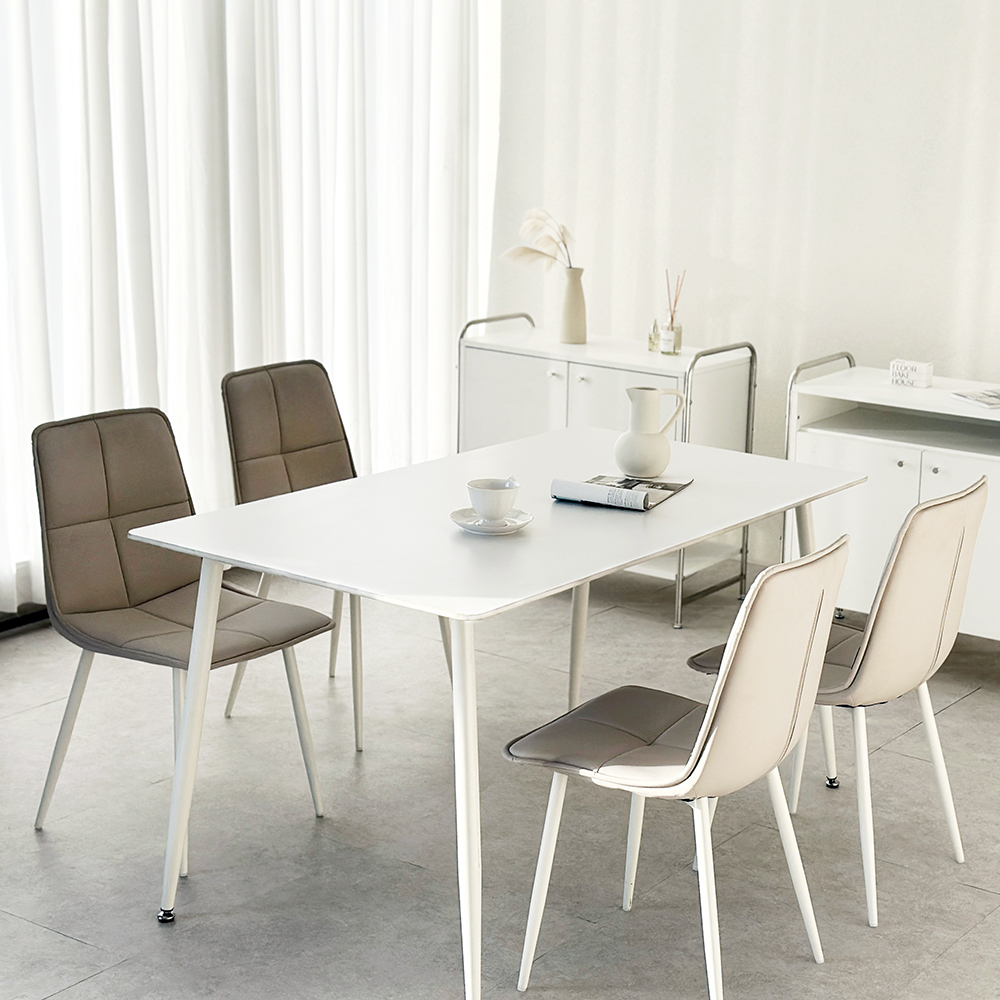 이노센트 어라운드 포세린 통세라믹 4인용 식탁세트 1400 의자 4개