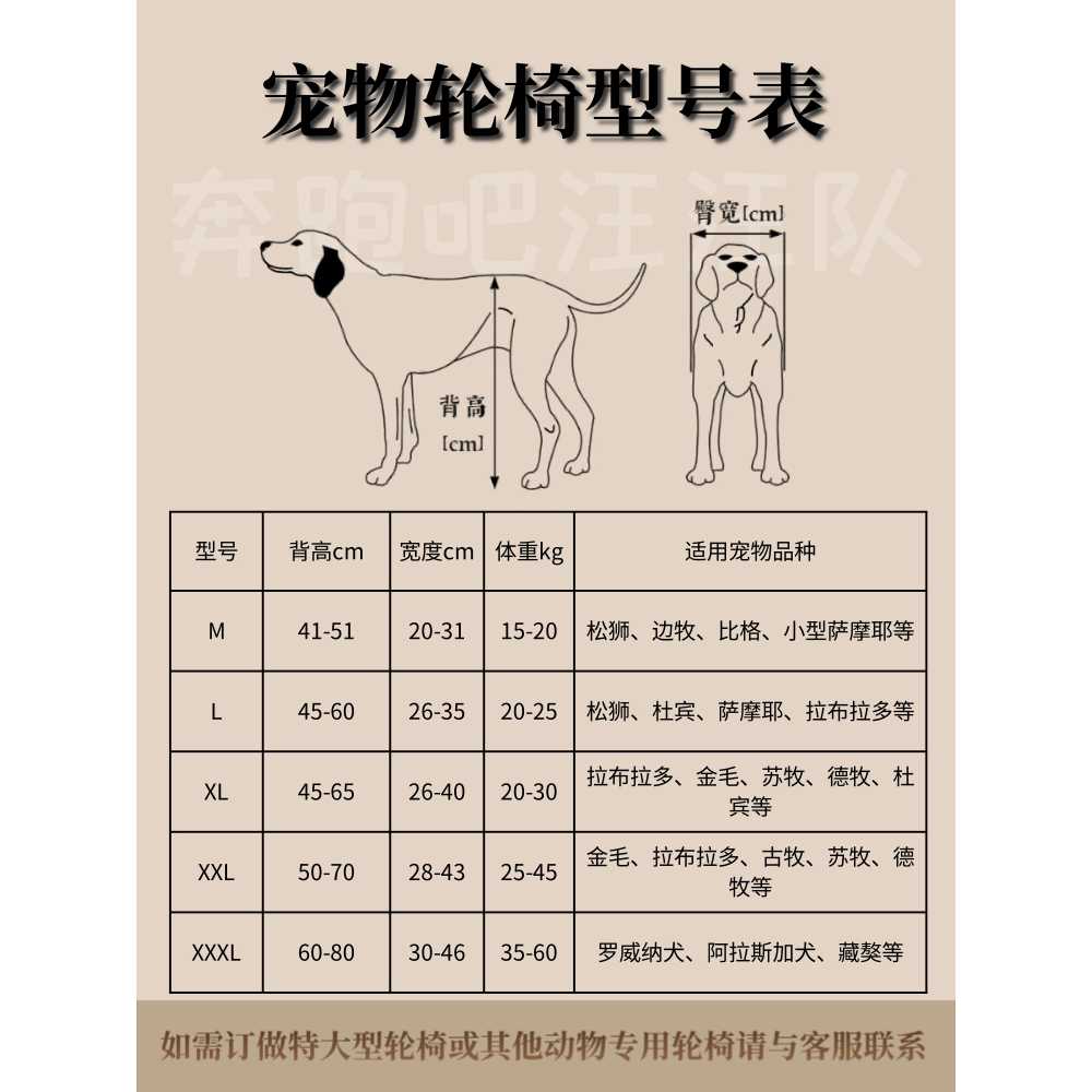 대형견휠체어 보행 재활보조 수술 허리 노령견 허스키 M - 상세 이미지 4