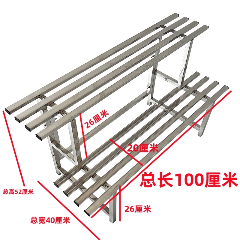 계단식 화분 거치대 스테인리스 업소용 가게 사다리 선반 2층 길이 80cm 총 폭40cm 이미지 8