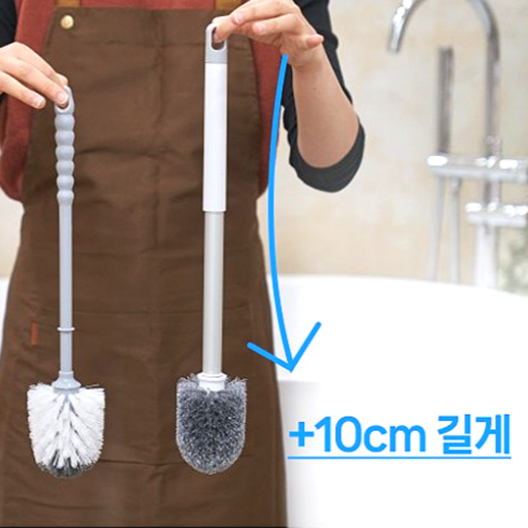 화장실 변기솔 거치대 세트 욕실 바닥 청소도구 물빠짐 무타공 벽걸이 - 상세 이미지 5